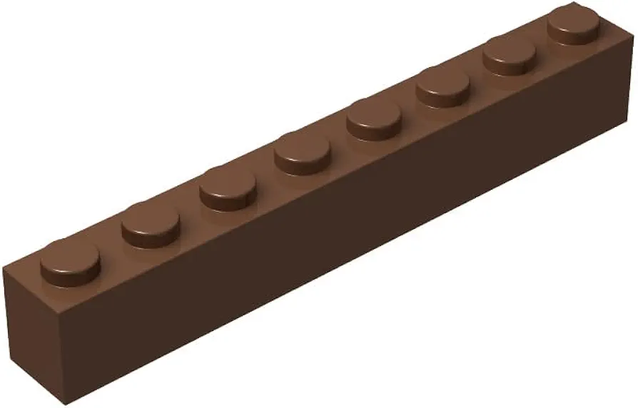 Brown 1x8 Bricks Bulk, 100 Piece Classic Building Bricks 1x8, Compatible with Lego Parts and Pieces(Color:Brown)