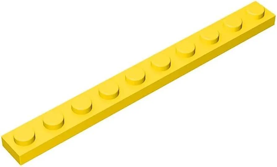 Classic Yellow Plates Bulk, Yellow Plate 1x10, Building Plates Flat 200 pcs, Compatible with Lego Parts and Pieces: 1x10 Yellow Plates(Color: Yellow)