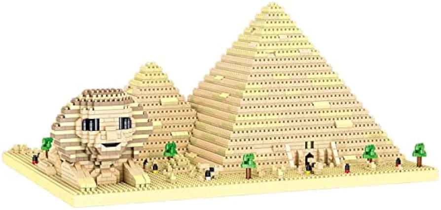 Sphinx Pyramid Egypt Building Blocks Set (2297Pcs) Famous World Architecture Educational Toys Micro Bricks for Kids Adults