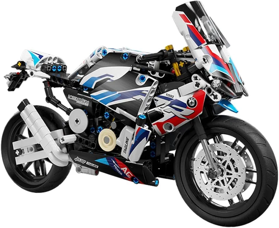 Motorcycle Toy Building Blocks Kit,Model Brick Toys Set for Boys Tech Motorbike Toy Collection Brick Kit Motorcycle Model Gifts for Motorcycle Fans