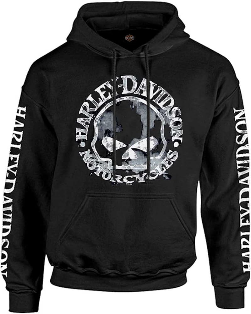 Harley-Davidson Men's Sweatshirt Willie G Skull H-D Pullover Black 30296648