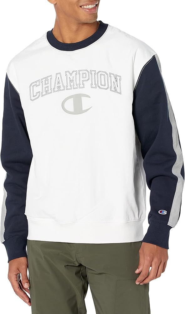 Champion Men’s Fleece Crewneck Sweatshirt, Men’s Woven Pullover, Men’s Logo Sweatshirt