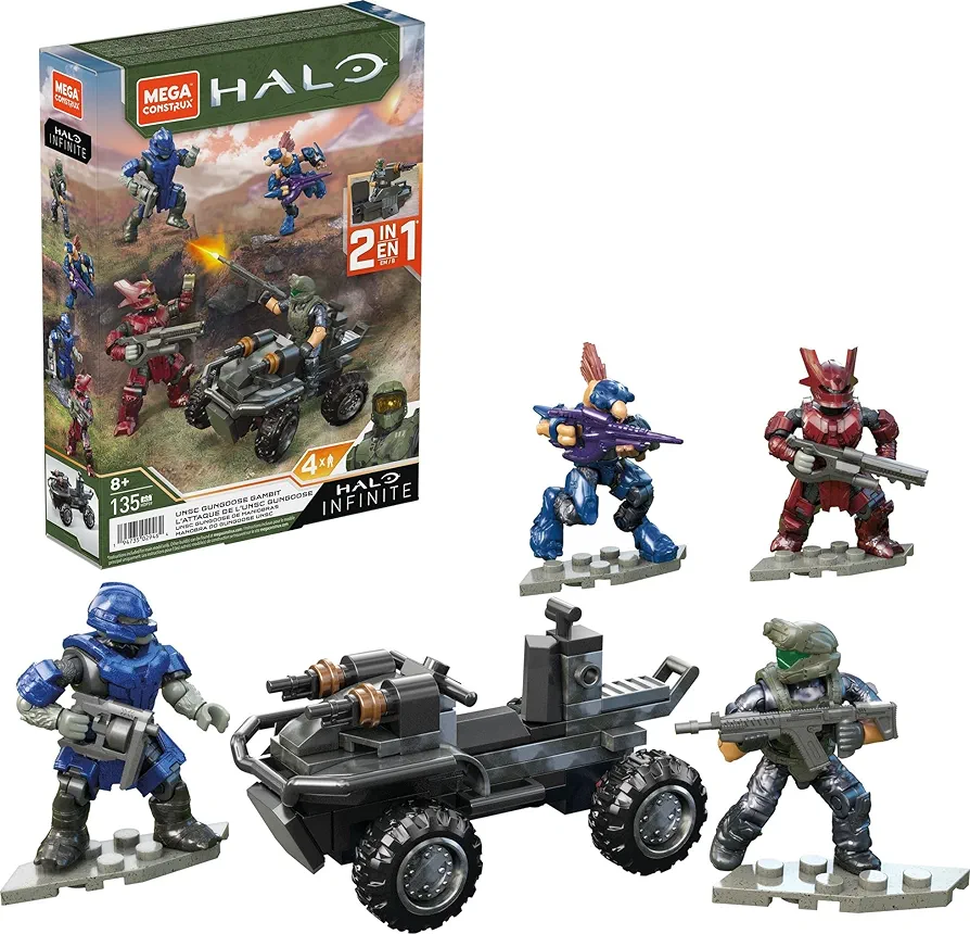 MEGA Halo UNSC Gungoose Gambit Attack Vehicle Halo Infinite Construction Set, Building Toys for Boys