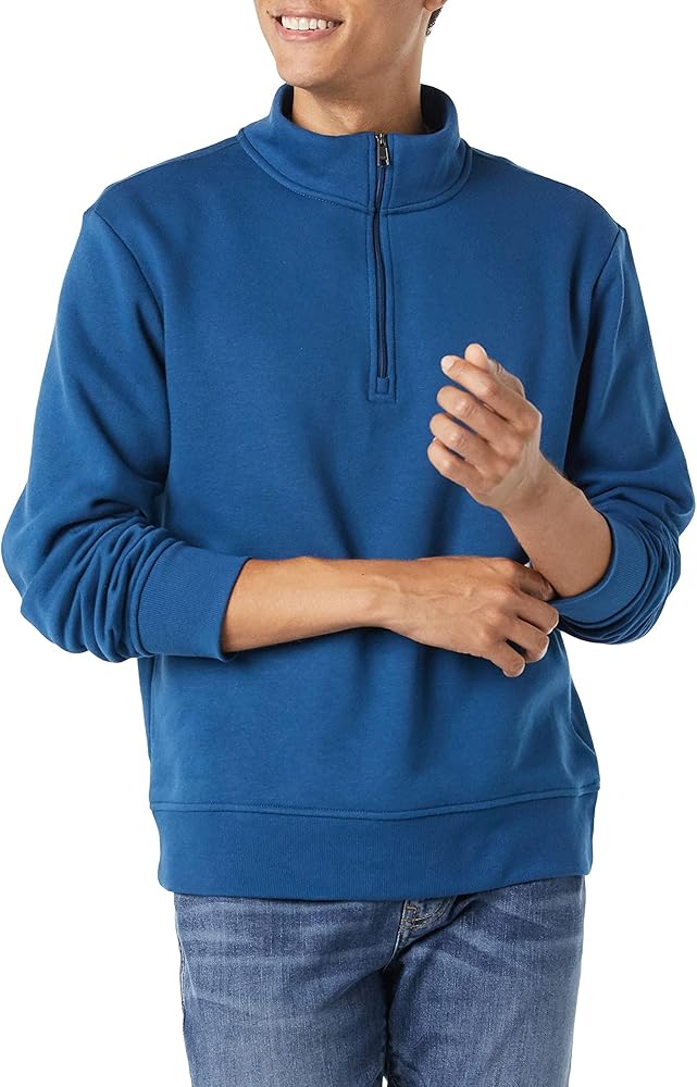 Amazon Essentials Men's Long-Sleeve Quarter-Zip Fleece Sweatshirt