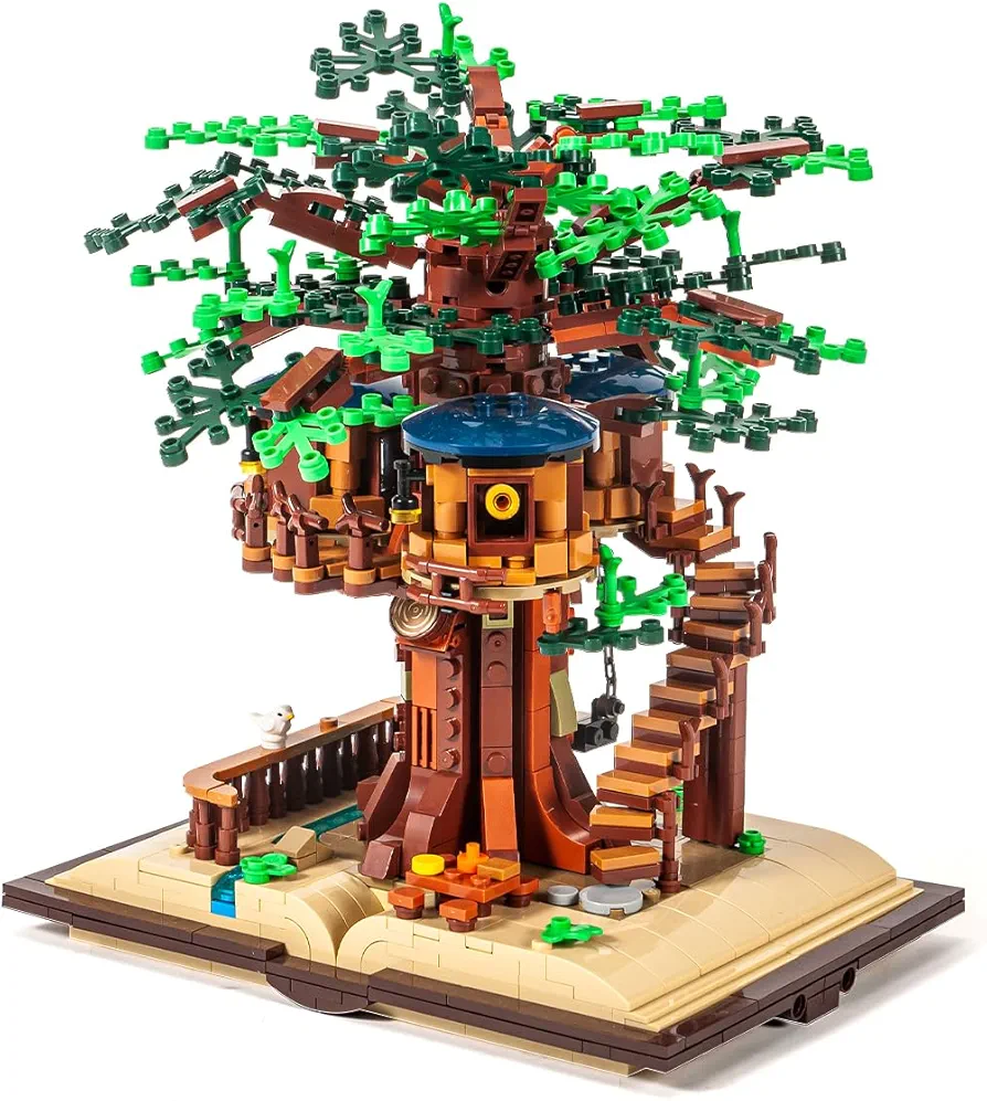 dOvOb Magic Book Tree House Building Blocks Set (969PCS), Decor Construction Toys, Gift for Adults or Kids