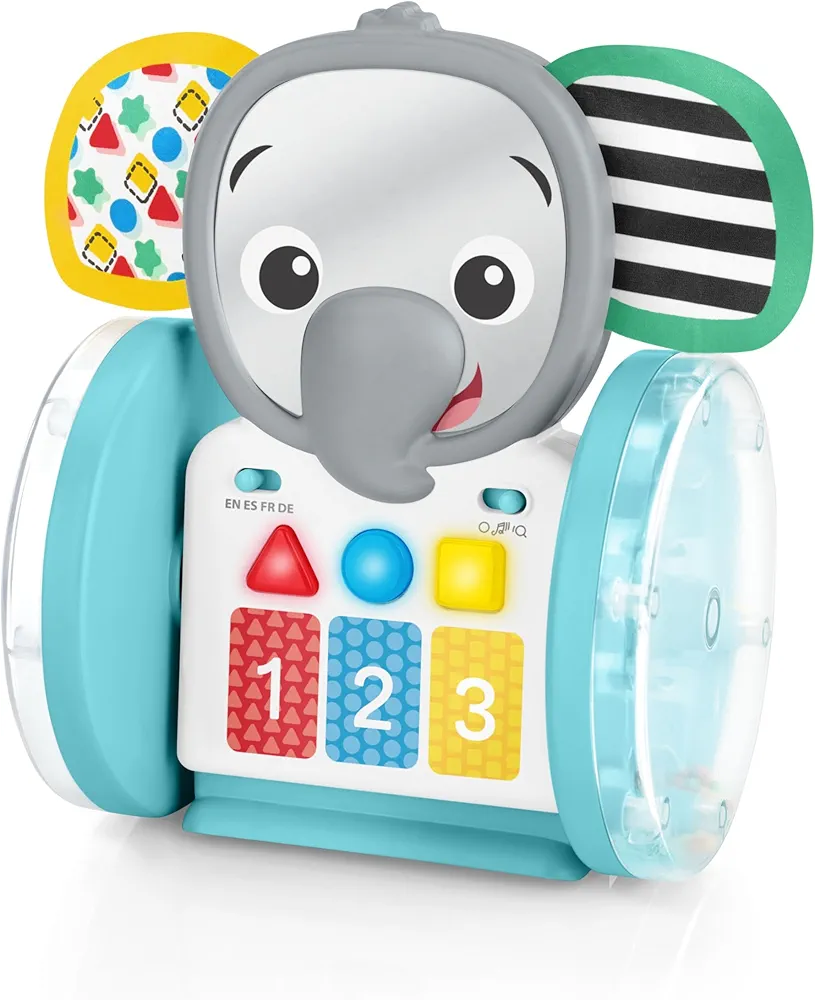 Baby Einstein Chase & Tap Earl Crawling Baby Toy, with Mirror and Music, Ages 6 Months and Up