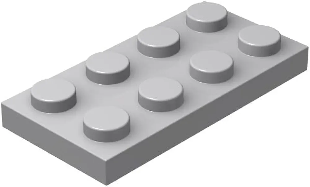 Classic Grey Plates Bulk, Light Gray Plate 2x4, Building Plates Flat 100 Piece, Compatible with Lego Parts and Pieces: 2x4 Gray Plates(Color: Light Gray)