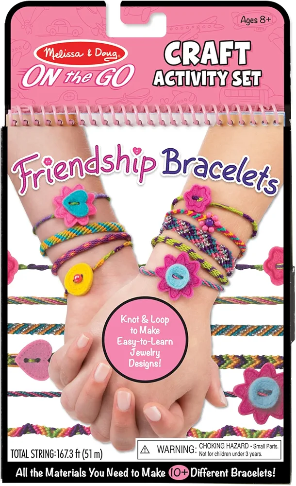 Melissa & Doug On the Go Friendship Bracelet Craft Set (Makes 10+ Bracelets)