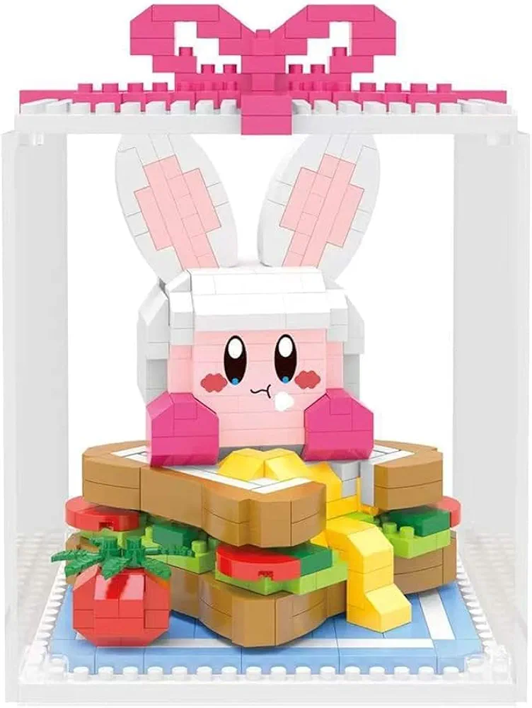 Mini Cartoon Building Blocks Building Toys Micro Building Set DIY Creative Model Toy for Teens and Adults Birthday Gift Dust-Proof (Rabbit)