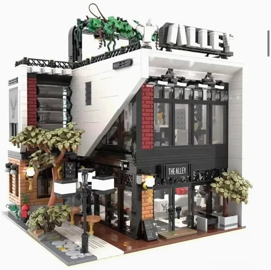 General Jim's Deers Bubble Tea Café with LED Light Kit Street View Modular City Building Block Bricks Great Gift for Teen and Adults