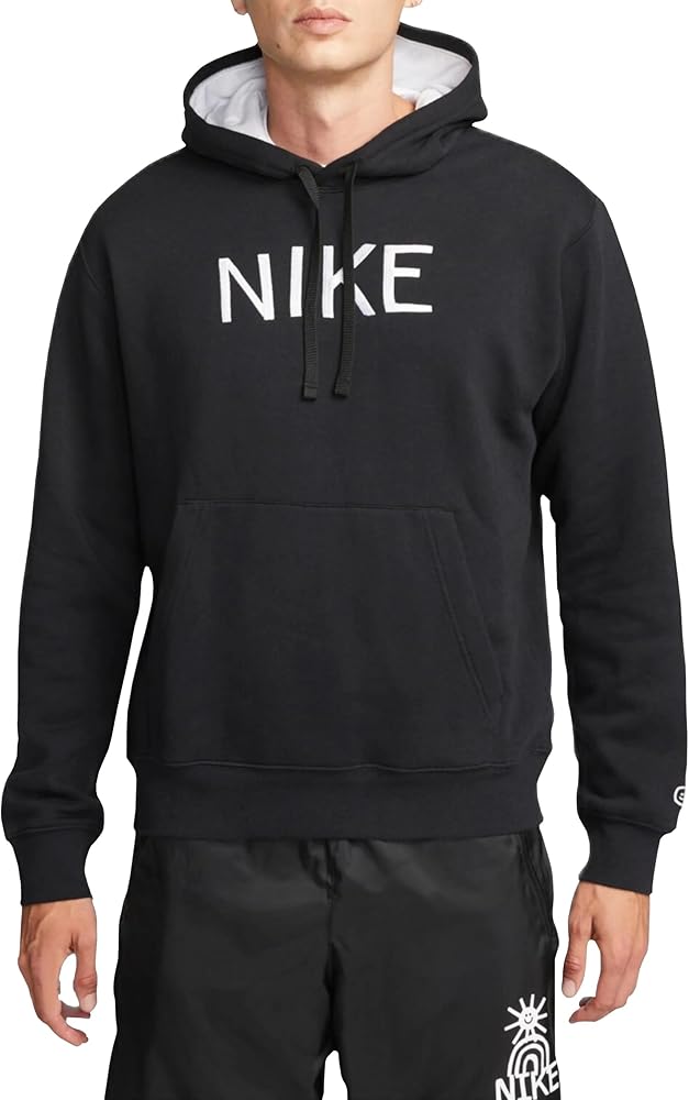 Nike Nsw Pullover Hoodie Mens Size - Medium Black/White