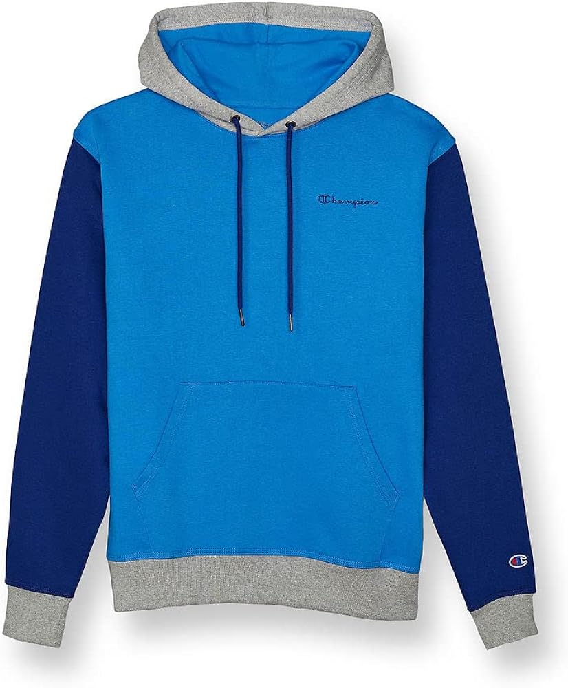 Champion Mens Powerblend Color Block Hoodie