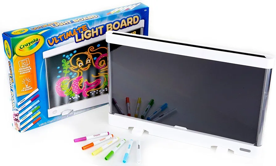 Crayola Ultimate Light Board - White, Kids Drawing Tablet, LED Drawing Board for Kids, Gift for Boys & Girls, Toys for Kids, 6+