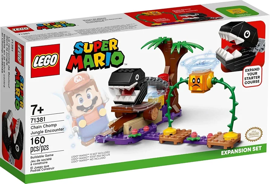 Lego 71381 Super Mario Set de Expansión: Batalla en la Jungla Contra el Chomp Cadenas, Kit de Construcción con Figura de Bramball