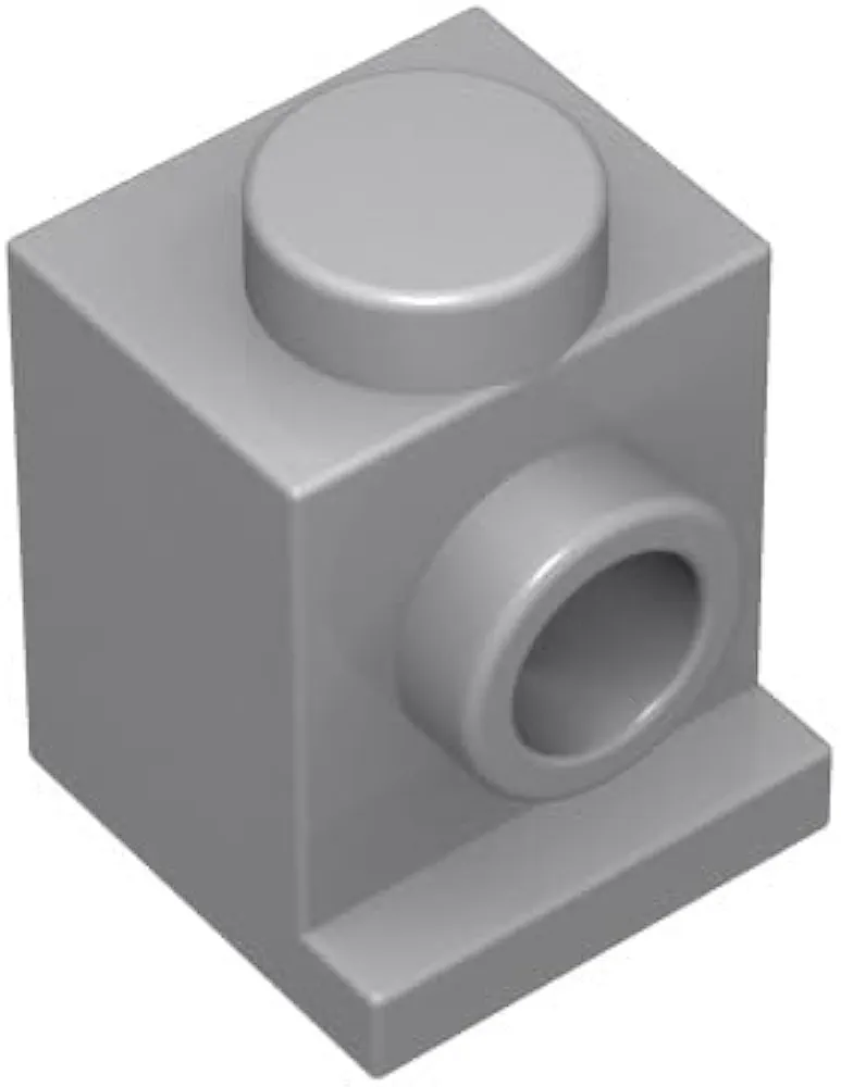 Classic Brick Bulk, Light Gray 1x1 Brick, Brick with Headlight 200 Piece, Compatible with Lego Parts and Pieces: 1x1 Light Gray Brick(Color: Light Gray)