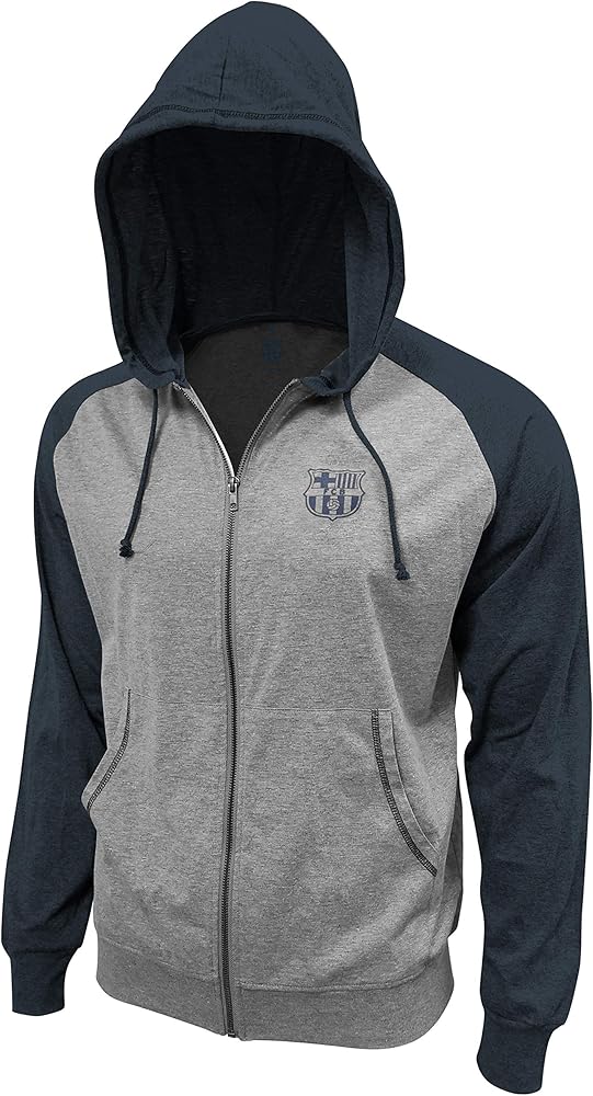 Icon Sports Barcelona Lightweight Hoodie (Adult Sizes), Licensed Barcelona Hoodie