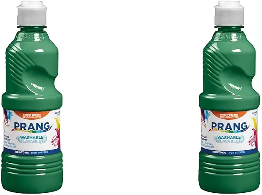 Prang Washable Tempera Paint, Green, 16 Oz., 1 Count (Pack of 2)