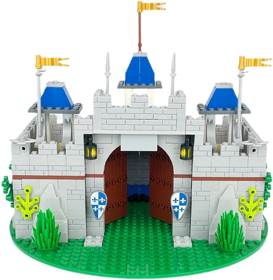 Medieval Knight Castle Building Blocks Set,Comes with 12 Knights Figures,Compatible with Lego Medieval Town Square Toys,for Adult and Children Ages 6+, 607016