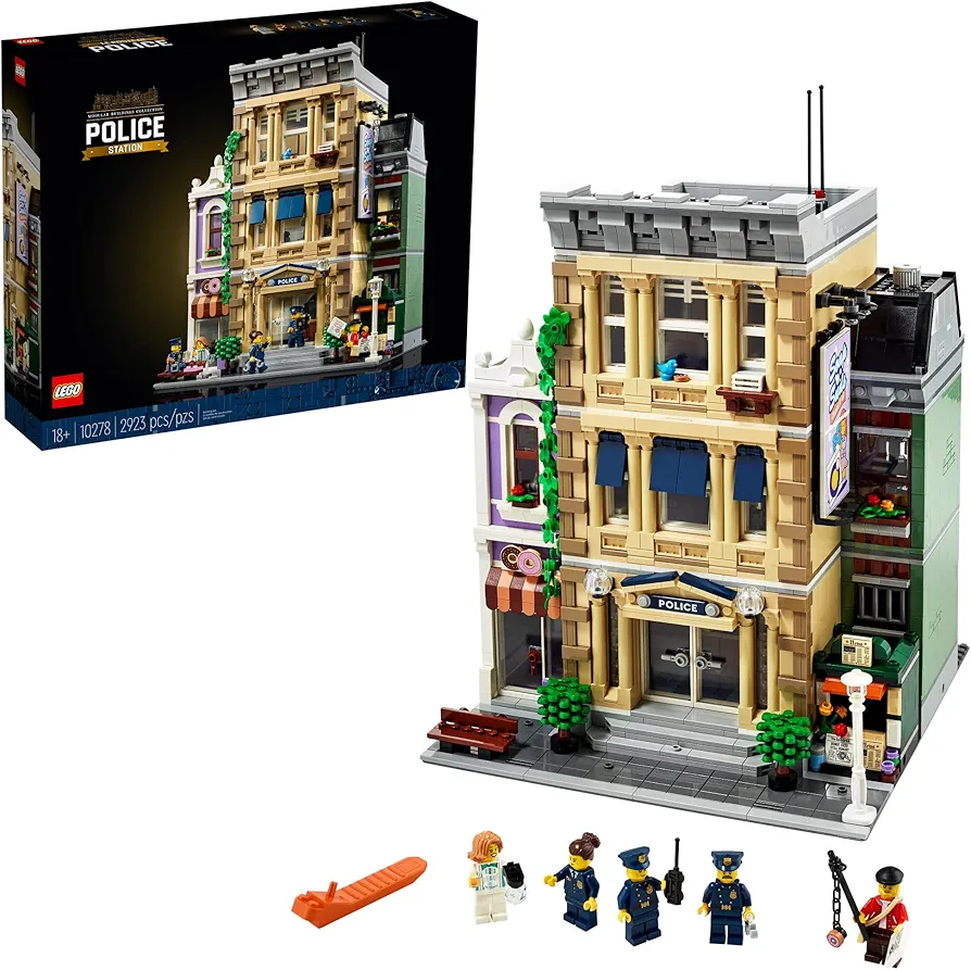 LEGO Police Station 10278 Building Kit; A Highly Detailed Displayable Model for Adults, New 2021 (2,923 Pieces)