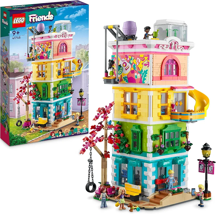 LEGO 41748 Friends Heartlake City Community Centre Modular Building Set, Toy Birthday Gift Idea for Kids, Girls, Boys with Art and Recording Studios, Gaming Room Plus Pickle The Dog and More