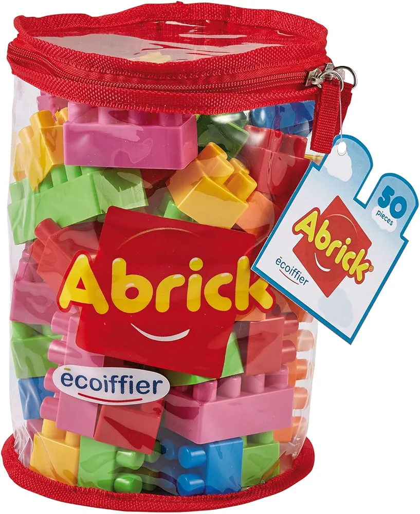 Ecoiffier - 50 Abrick Building Blocks - from 18 Months, Made in France (7600000489)