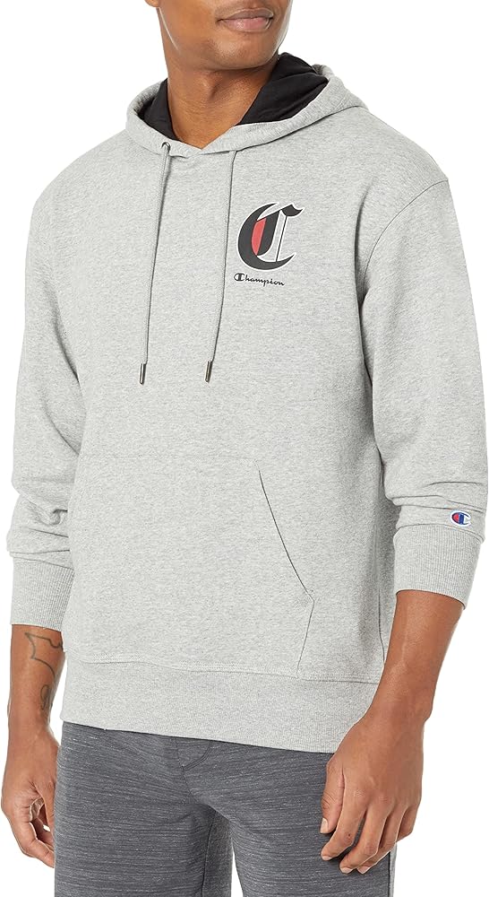 Champion mens Powerblend Fleece Hoodie, Old English C