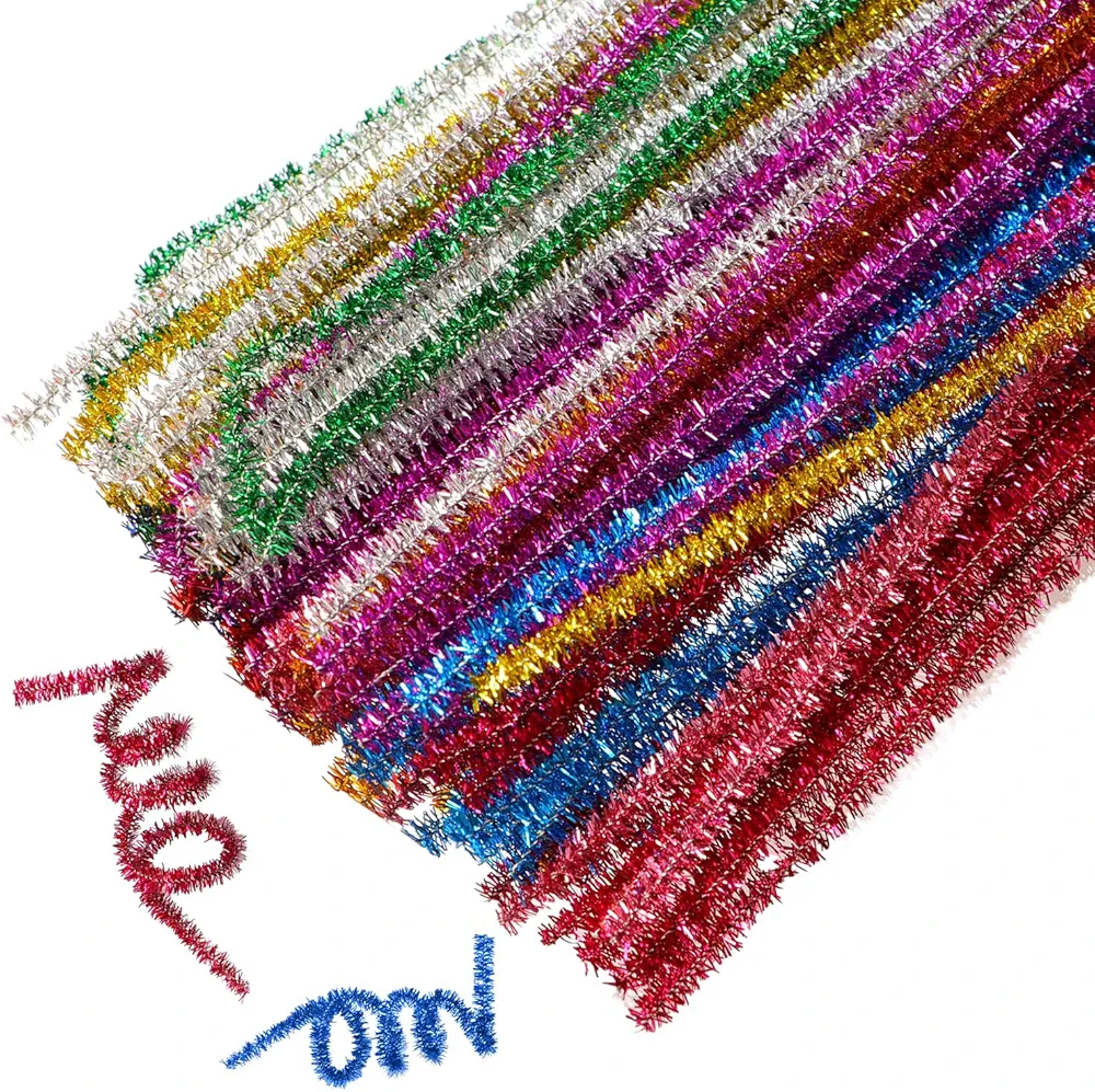 Pipe Cleaners Craft Supplies 100 Pcs 10 Colors Chenille Stems Pipe Cleaners Craft Pipe Cleaners Bulk Pipe Cleaner for Arts,Craft Projects or Decorations (12inch x 6mm)