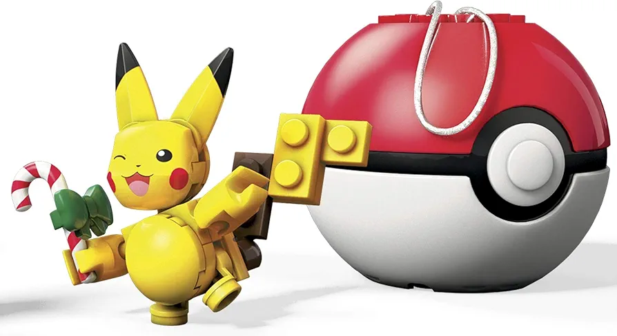 Mega Construx Pokemon Candy Cane Pikachu Building Set