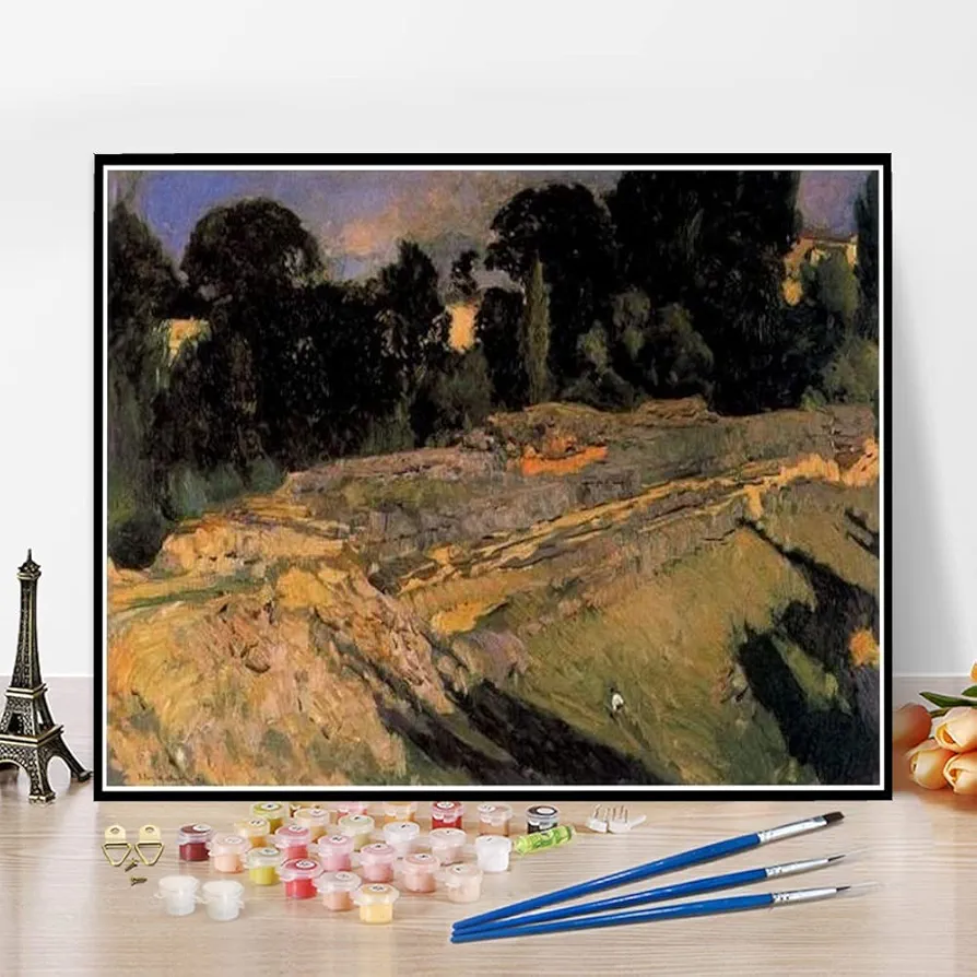 Paint by Numbers Kits for Adults and Kids Around Segovia Painting by Joaquin Sorolla Arts Craft for Home Wall Decor