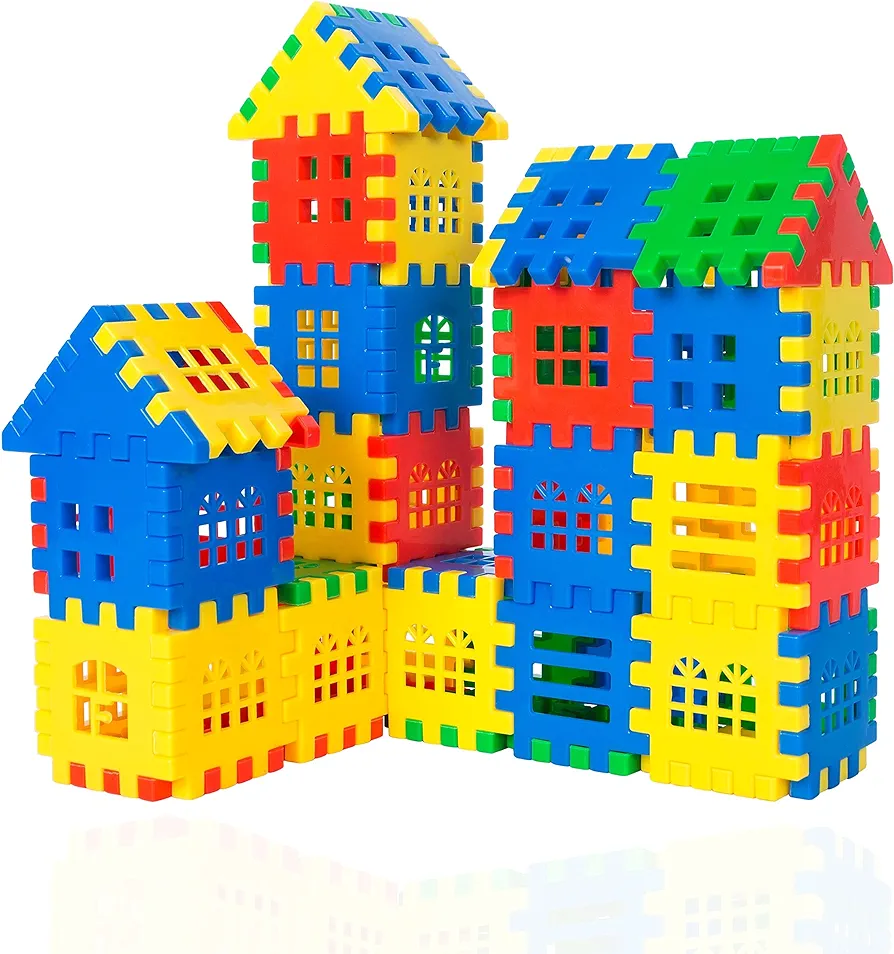 Interlocking Building Blocks Toys for Kids - Toddlers Building Blocks Educational Toys Set 70 PCS 22F