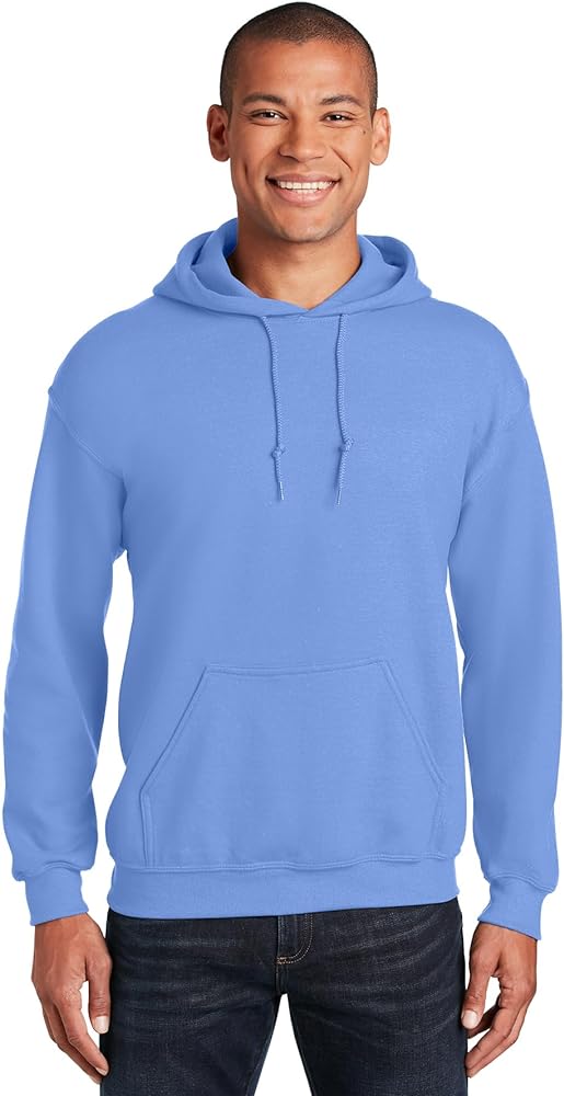 Gildan Men's Heavy Blend Fleece Hooded Sweatshirt G18500 (Large, Carolina Blue)