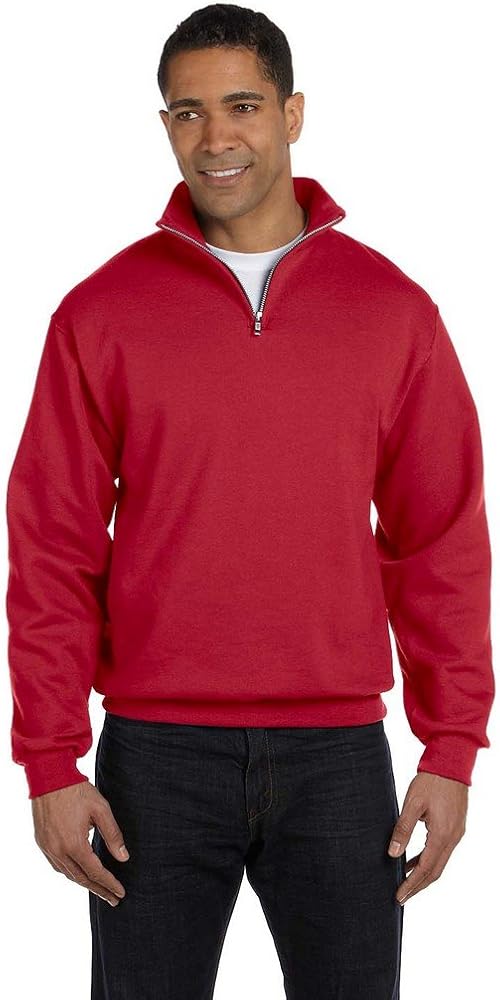 Jerzees Men's NuBlend 1/4 Zip Cadet Collar Sweatshirt