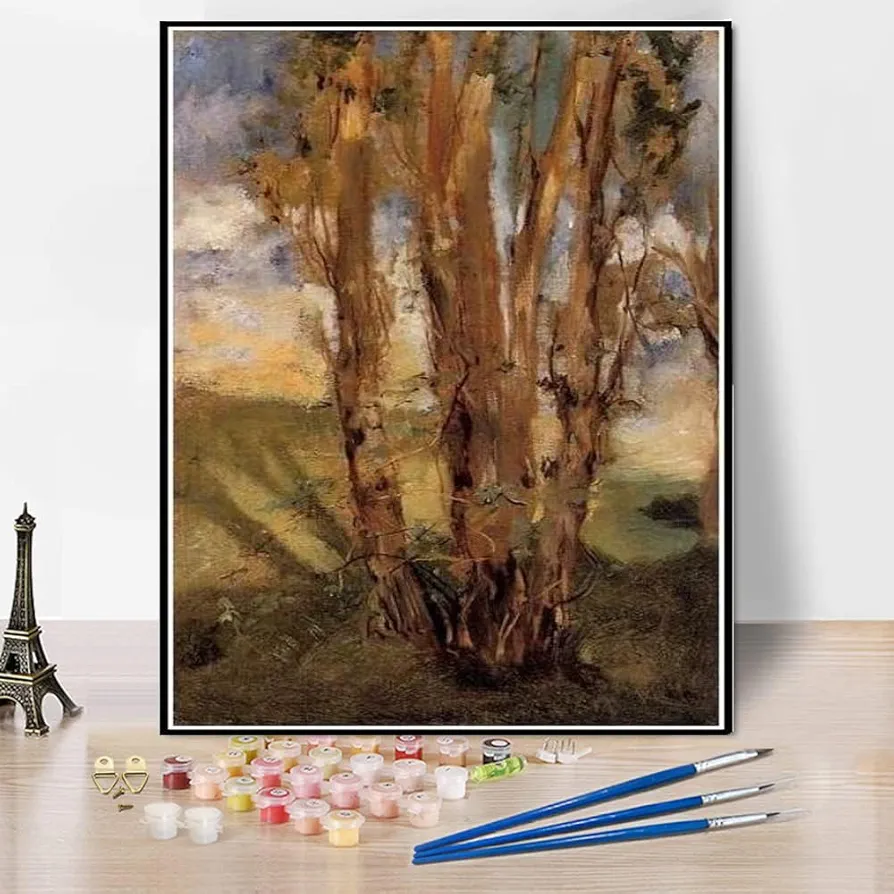 Paint by Numbers for Adult Study of Trees Painting by Edouard Manet Arts Craft for Home Wall Decor