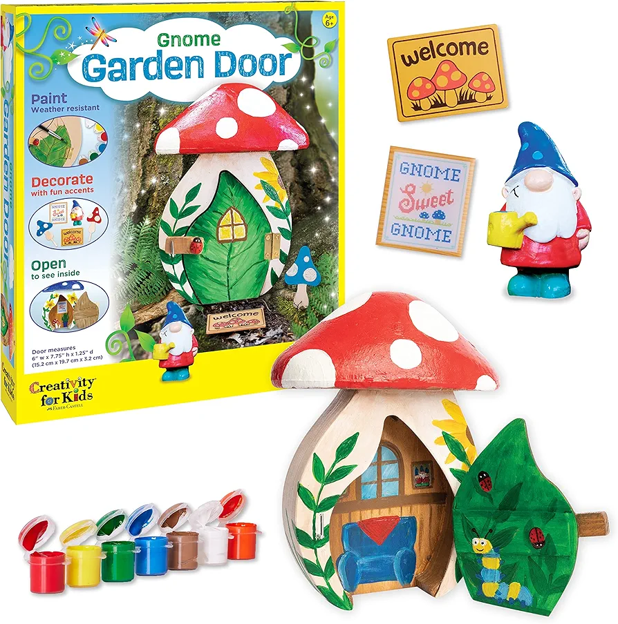 Creativity for Kids Gnome Garden Door - Painting Arts and Crafts for Boys and Girls, Kids Activities for Ages 6-8+