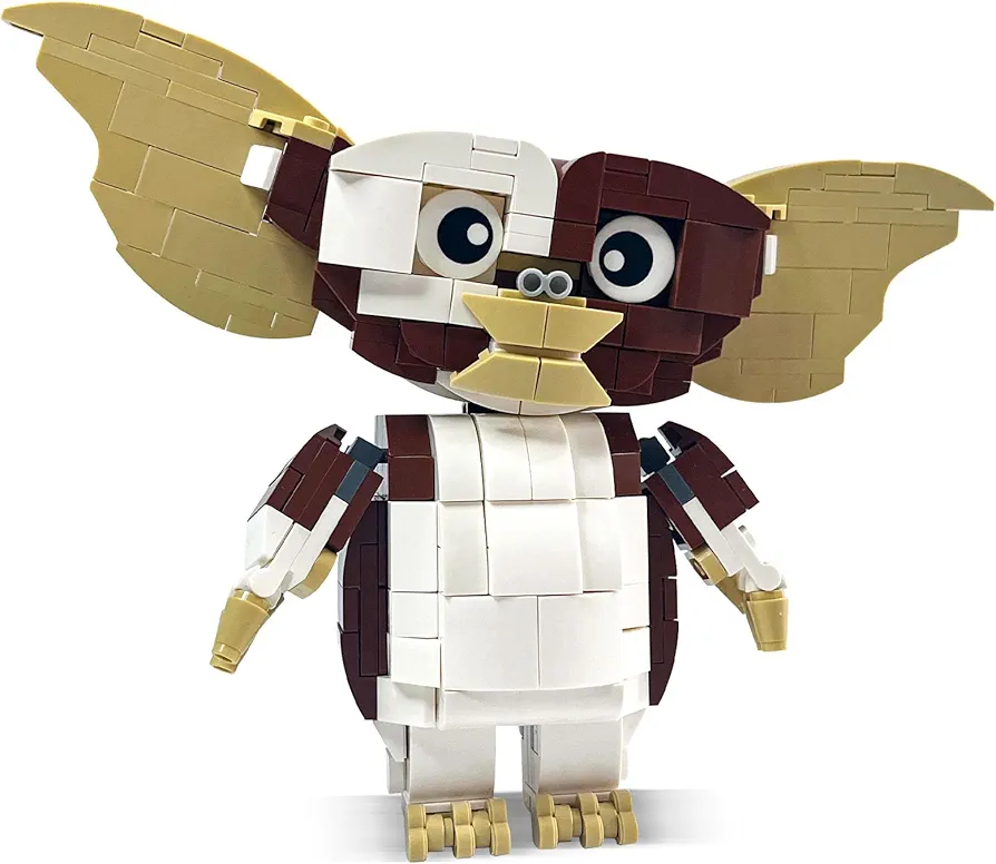 Movie Character Gremlins Gizmo Action Figure Elves Building Blocks Comedy Horror Film Brickheadz Elf Cute Evil Little Monster Halloween Christmas Eve Gift for adult and Kids Toy (414pcs)