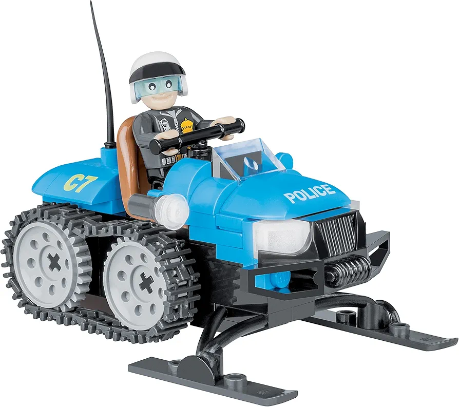 COBI Action Town Police Snowmobile Building Kit