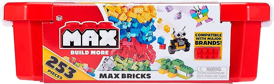 MAX Build More Building Bricks Accessories and Wheels Value Set (250 Pieces) by ZURU - Compatible with Other Major Brands