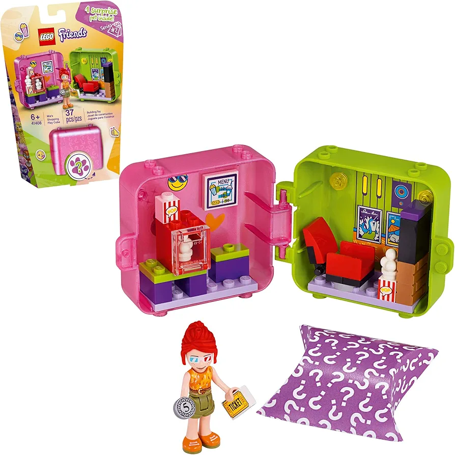 LEGO Friends Mia’s Shopping Play Cube 41408 Building Kit, includes a Collectible Mini-Doll, for Creative Fun, New 2020 (37 Pieces)