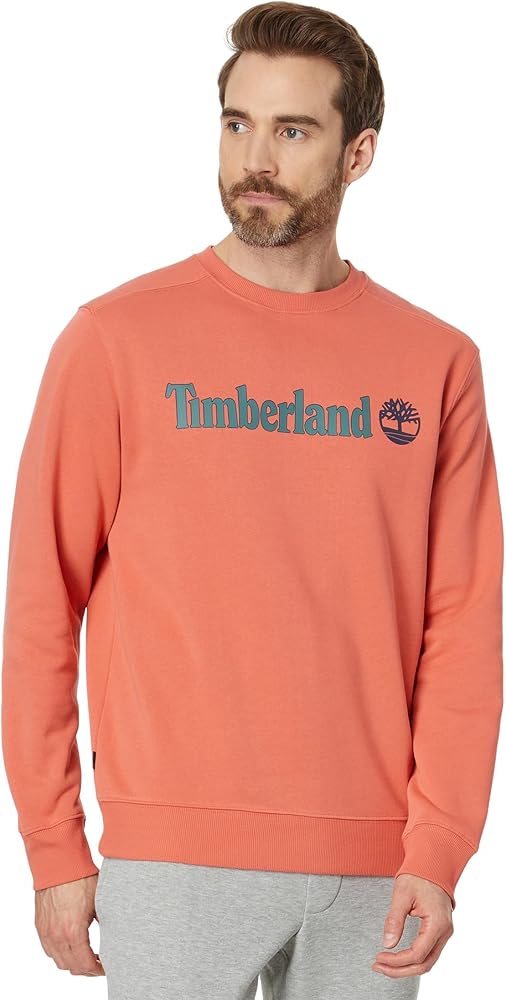 Timberland Men's Linear Logo Crew Neck Sweatshirt