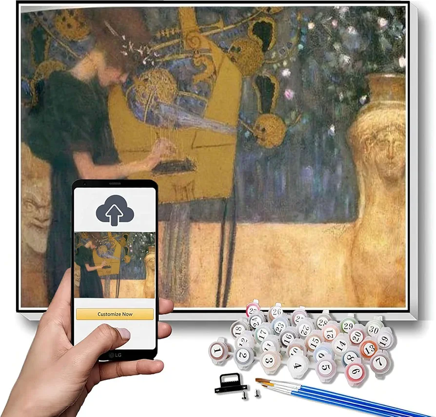 DIY Painting Kits for Adults Music Painting by Gustav Klimt Arts Craft for Home Wall Decor