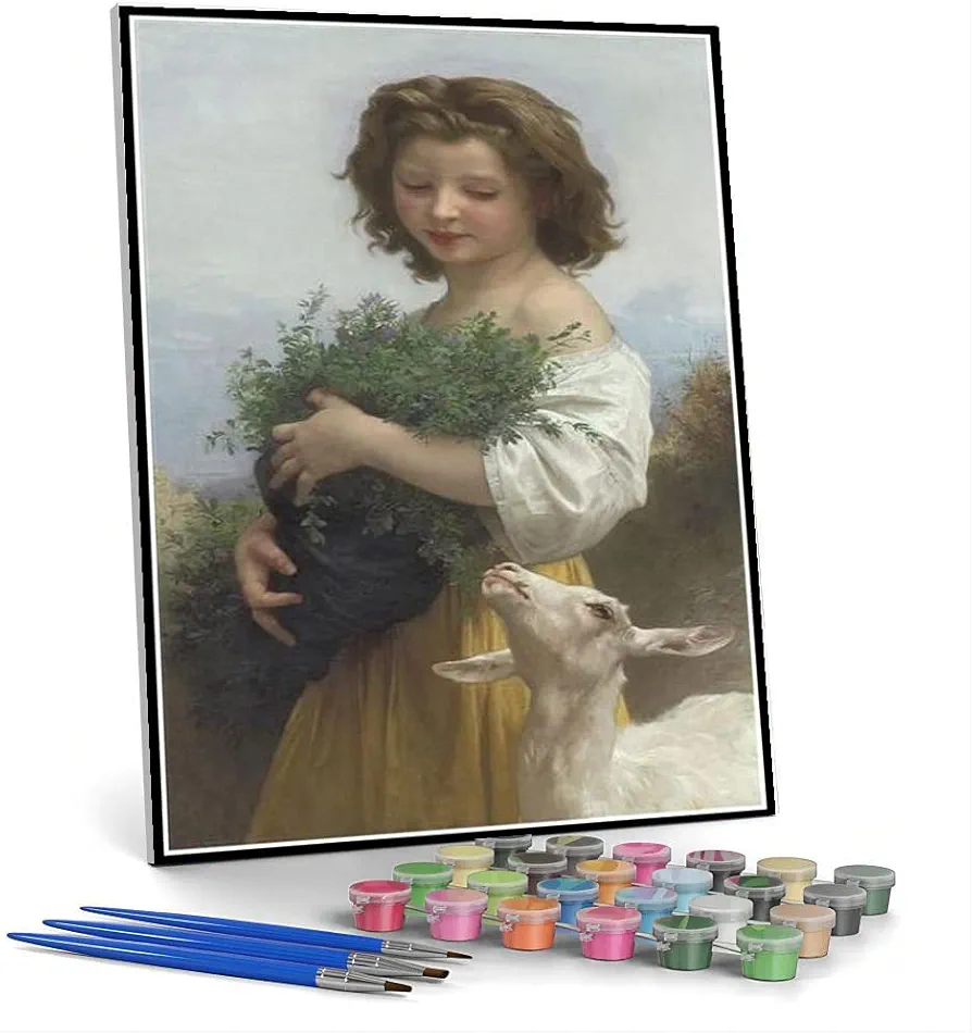 Number Painting for Adults Little Esmeralda Painting by William-Adolphe Bouguereau Arts Craft for Home Wall Decor