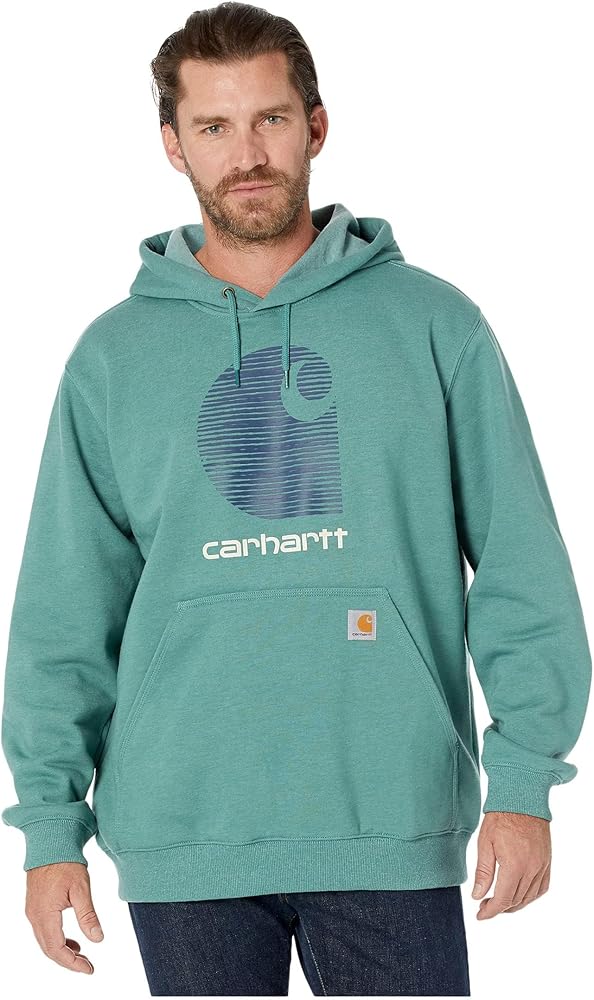 Carhartt Men's Rain Defender Loose Fit Midweight C Logo Graphic Sweatshirt