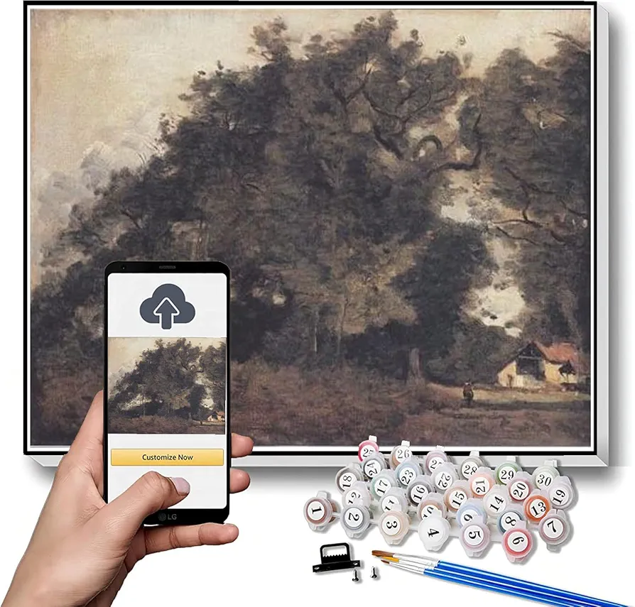 Paint by Numbers Kits for Adults and Kids Passiance in Saint Avit Painting by Camille Corot Arts Craft for Home Wall Decor