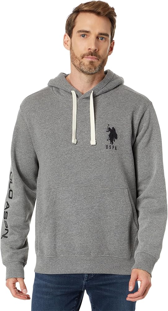 U.S. Polo Assn. Big Pony Pullover Fleece Hoodie Campus Heather Gray XL