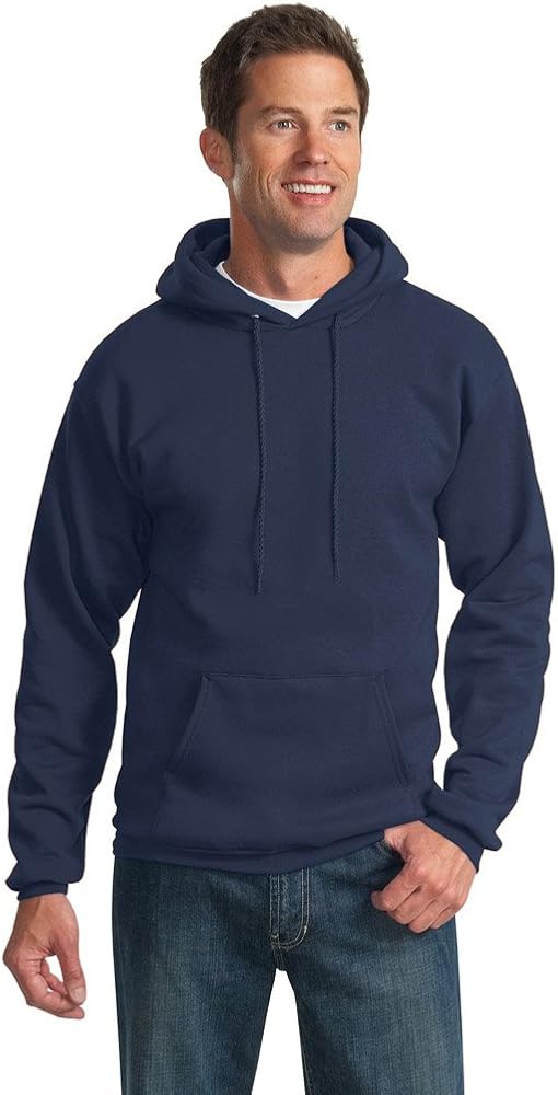 Port & Company Mens Tall Ultimate Hooded Sweatshirt, Navy, XX-Large Tall