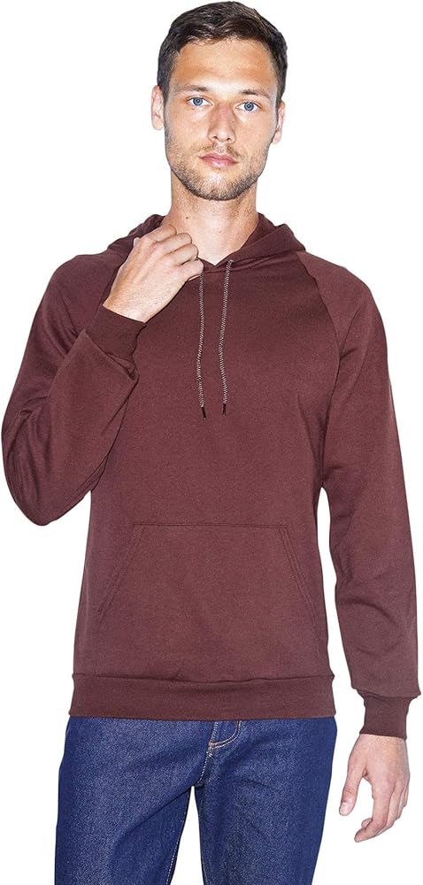 American Apparel Men's California Fleece Long Sleeve Pullover Hoodie