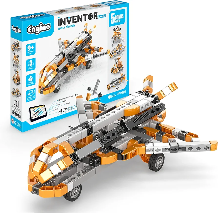 Engino- Inventor STEM Toys, Space Shuttle STEM Kit, Construction Toys for Kids 9+, STEM Building Toys, Gifts for Boys & Girls