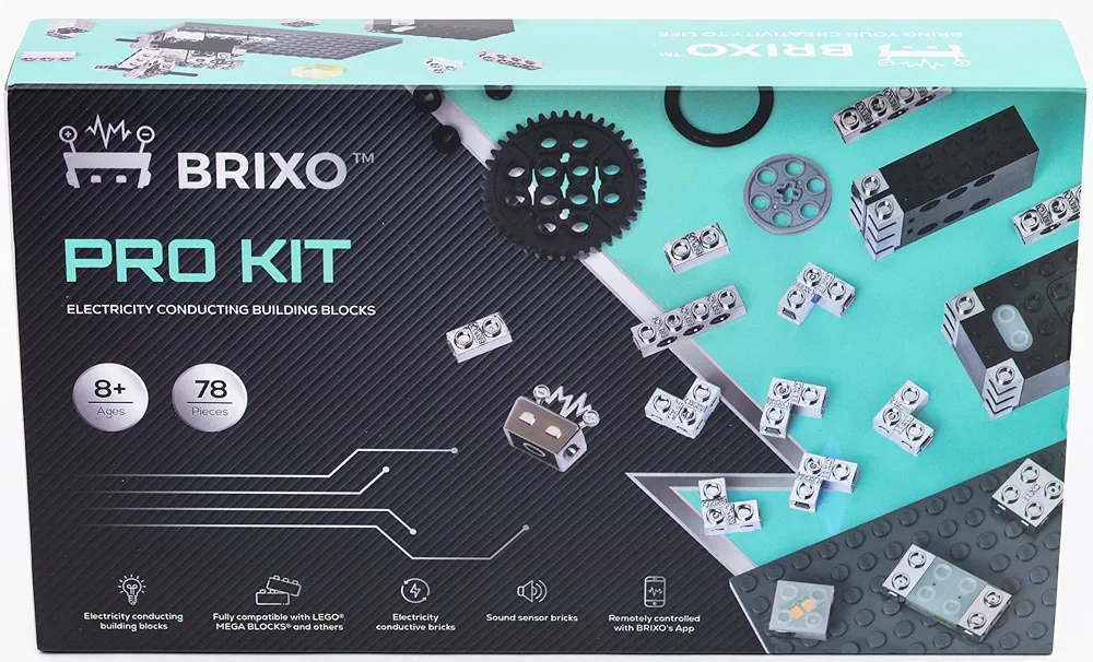 PRO-KIT, Electricity conducting Building Blocks, Fully Compatible with All LegoBricks and Models. Meet BRIXO - A New World of Creativity and Innovation. Bring Your LegoBricks to Life.