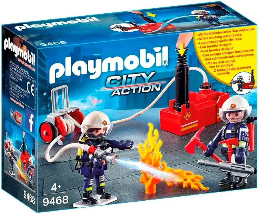 Playmobil Firefighters with Water Pump