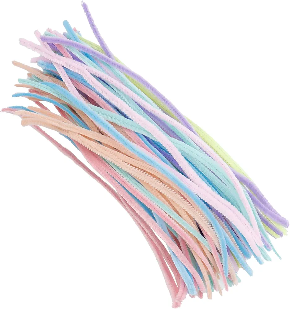 200Pcs Pipe Cleaners Craft Supplies 7 Color Chenille Stems Pipe Cleaners Craft Fuzzy Sticks Great Craft Supplies DIY Art & Craft Projects (6 mm x 11.81 Inch)